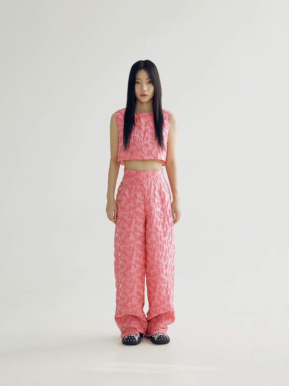 Bomnal Boutique Ribbon Blouse _ Pink Pink/M