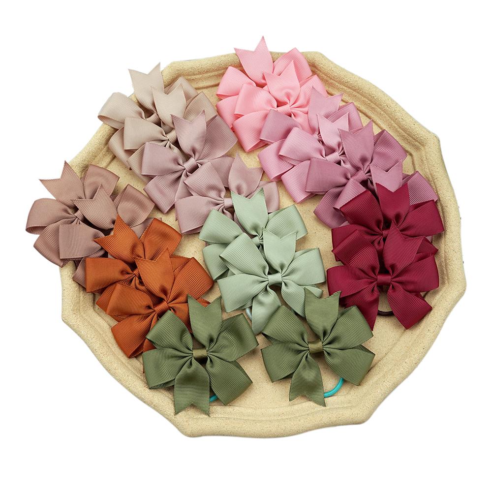 

20 шт. Детские аксессуары для волос Репсовая лента Бант «рыбий хвост» Повязка для волос Кожаная резинка для волос для девочек Головной убор