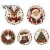 Decorative Ornaments for Garden Christmas DIY Faux Diamond Painting Hanging, Santa Wreath Acrylic Pendant, Pearl Crystal Texture Beads Craft Kit Wall
