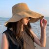 Kapelusz przeciwsłoneczny, kapelusz plażowy, szykowny damski z szerokim rondem - stylowy kapelusz podróżny chroniący twarz, różne kolory, oddychający, idealny na plażę i przygody na świeżym powietrzu