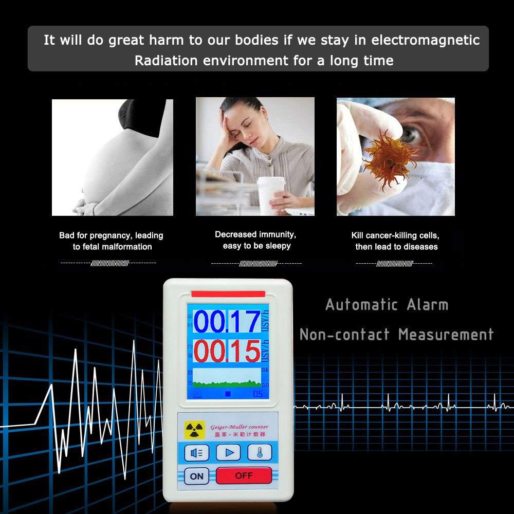 Display Screen Geiger Counter Nuclear Radiation Detector Personal Dosimeter Marble Detectors Beta
