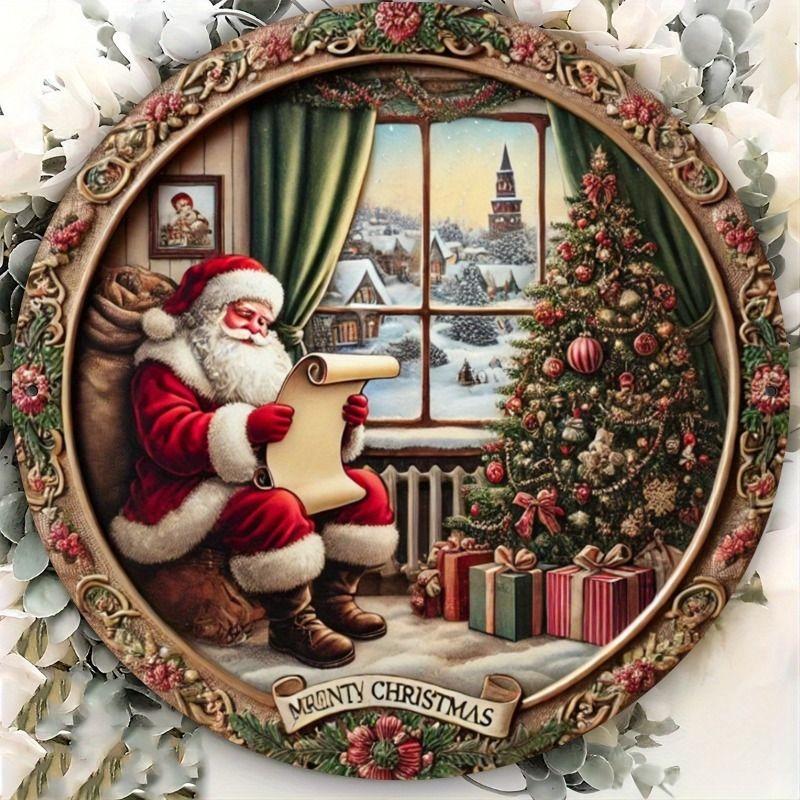 2D Flat Hanging Decorative Metal Sign Hand Painted Art