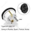 Adaptateur de prise UE CN AU US vers UE KR Adaptateur de voyage Chine Australien Américain vers Européen Euro Adaptateur d'alimentation Convertisseur AC Prise