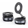 Magnetic Phone Holder for Car – 360° Rotation Vacuum Suction Mount – Strong Magnetic Dashboard & Windshield Phone Stand Compatible with iPhone,