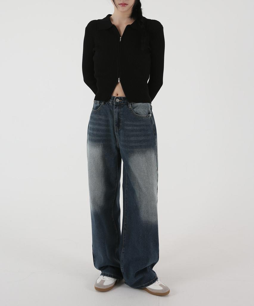 UMM Women'S Mid-Long Hidden Wide Denim Pants 4 Colors (Type B)