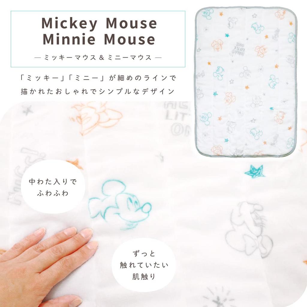 un doudou Baby Mini Warm Waterproof Flannel Mattress Disney Mickey Mouse Minnie Mouse Soft and Soft to the Waterproof with Elastic Corners Pad,