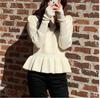 Damen Casual Pullover Herbst Winter Koreanischer Stil Süß O-Ausschnitt Prinzessin Strick Bonbonfarbe Slim Unterteil Pullover Jumper