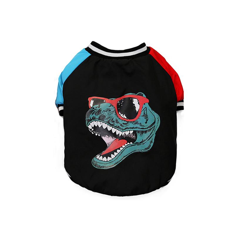 

Модный принт динозавра французский бульдог пальто куртка зимняя теплая одежда для домашних животных для маленьких собак корги мопс толстовка Mascotas одежда S чёрный