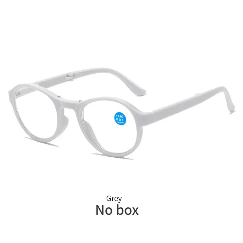 

Portable Folding Reading Glasses Fashion Far-Sighted Eyewear With Plastic Case Anti Blue Ultralight Diopter Eyeglasses 0 To +4.0 +2.5