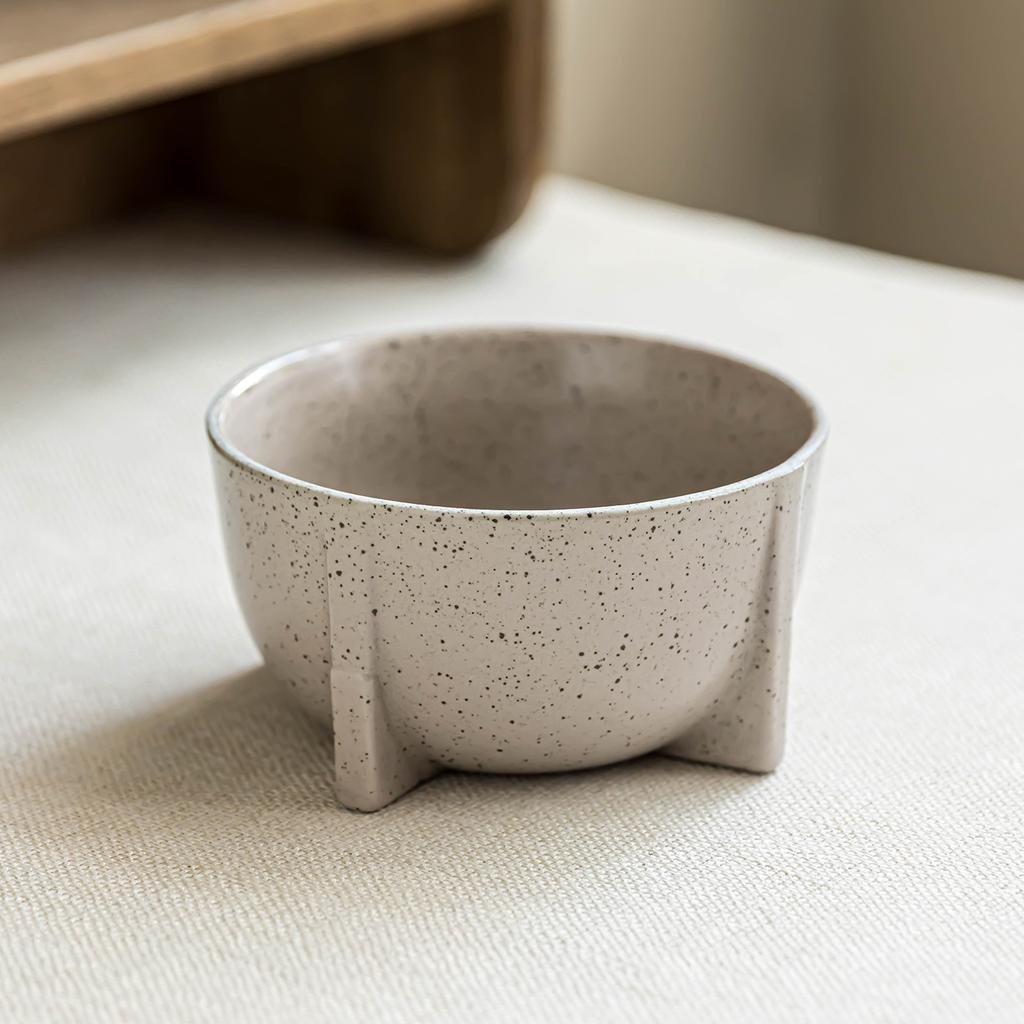 Featured Spots Three-Legged Bowl Household Ceramic Rice Bowl Small Bowl Cold Dish Bowl Restaurant Tableware Creative Dessert Bowl