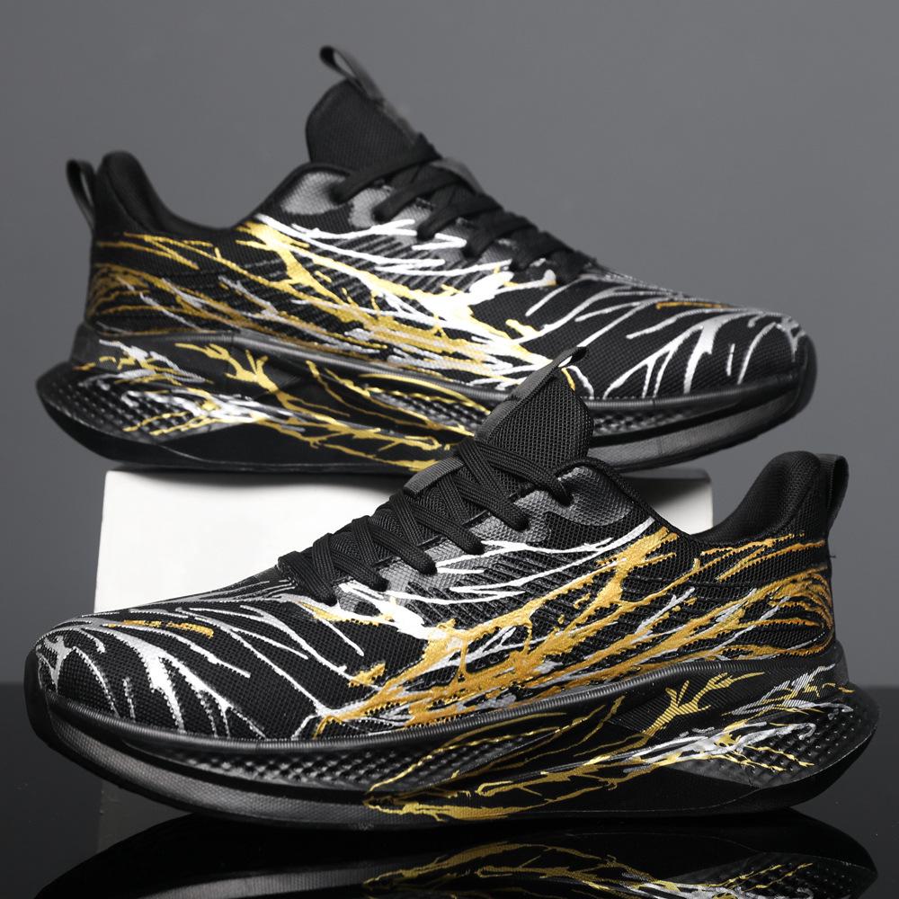 Men s Breathable Mesh EVA Soft-Soled Running Shoes 44 чёрный