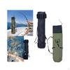 Canvas Fishing Rod & Reel Organizer Bag Travel Carry Case Bag, Holds 5 Poles Tackle
