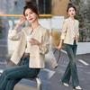 Women's Slim Korean Retro Short Jacket with Chinese Buttons - Spring/Autumn RX8941