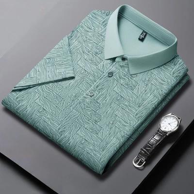 Pánské nové letní business casual POLO tričko s krátkým rukávem Módní s krátkým rukávem Pohodlný a prodyšný top