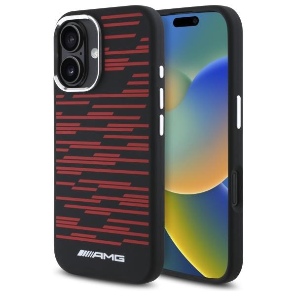 AMG AMHMP16S24SSRRK iPhone 16 6.1" Black/black Hardcase Silicone Graphics MagSafe
