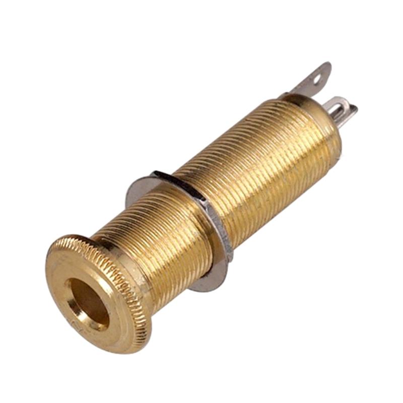Guitar Output Jacks Plug Socket Replacements Threaded Cylinder Guitar Socket Connector 1/4inch for Electric Guitar Bass
