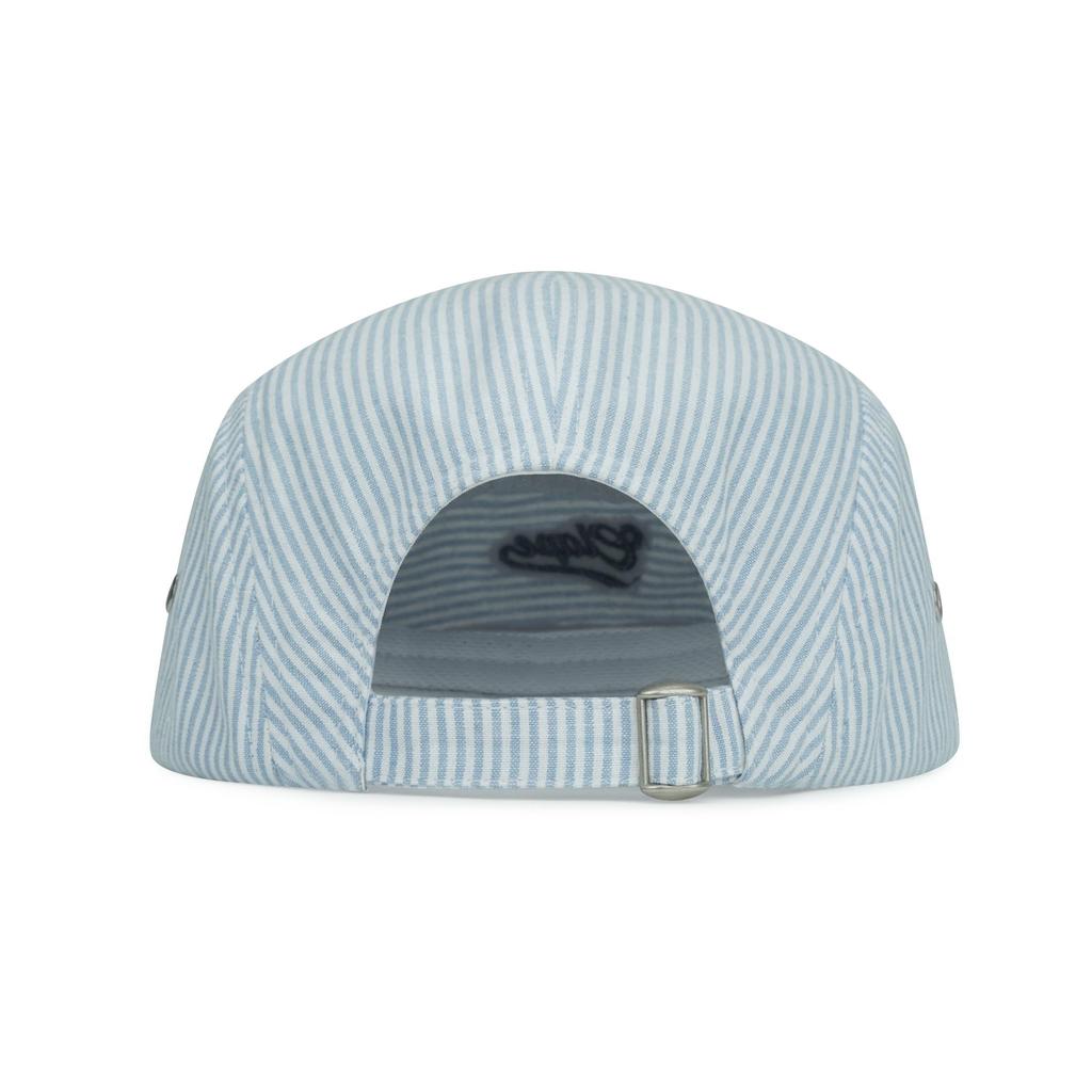 Clape Plus Size Striped Flat Embroidered Adjustable Jet Cap for Sun Perfect for Outdoor and Driving Men's 5-Panel Cap, Lightweight, Breathable, Brim,