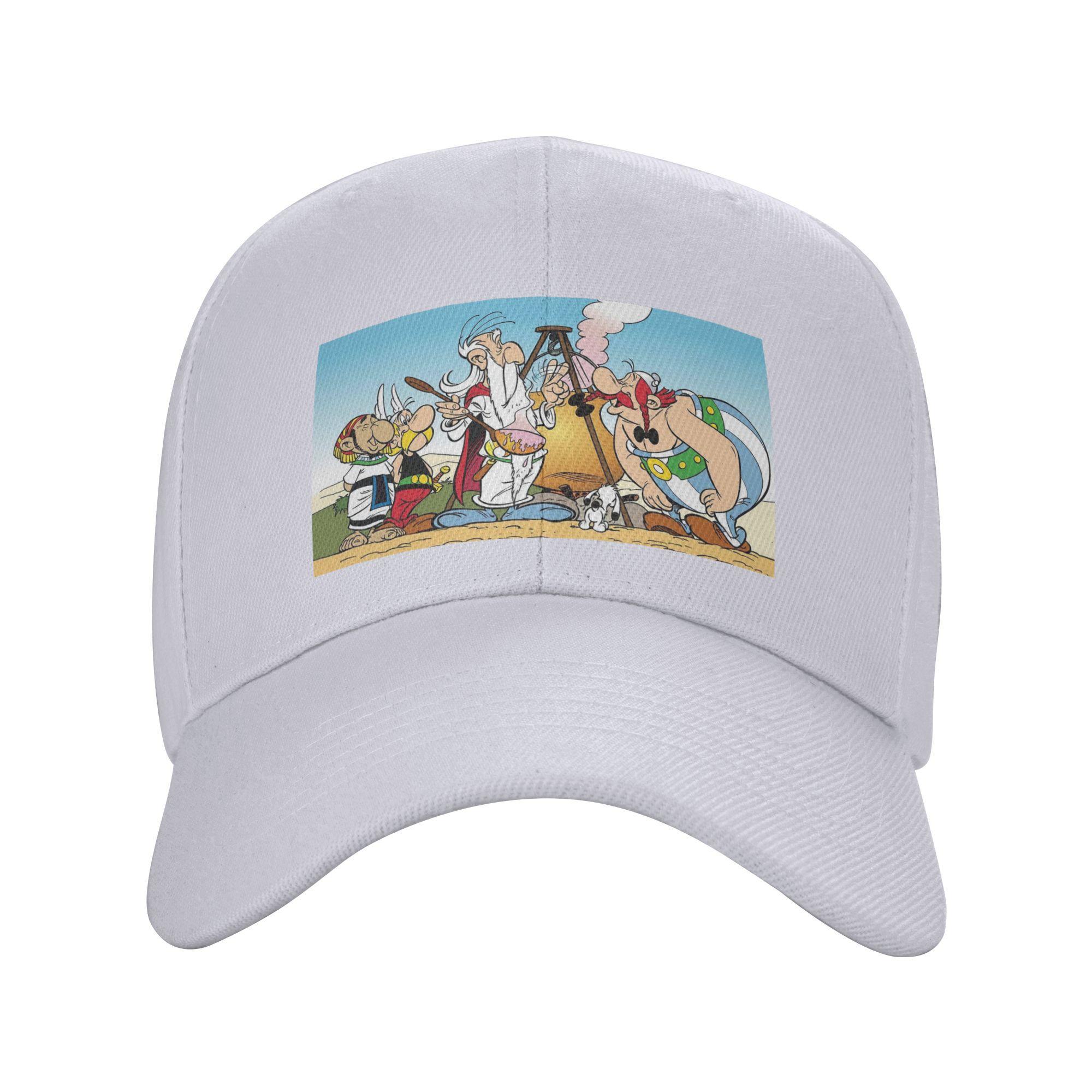 

Asterix And Obelix Dogmatix Baseball Caps Snapback Fashion Baseball Hats Breathable Casual Casquette Outdoor For Men s Women s One Size