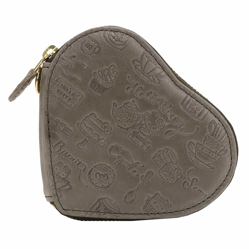 

[Sanrio] hello kitty genuine leather coin case coin purse mini wallet cowhide ladies HELLO KITTY Fresh (Hello Kitty Fresh Series) No.87070 gray