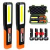 Rechargeable LED Work Light with Magnet Maintenance Lighting Flashlight Red Warning Torch COB  Light with Hook Outdoor Camping