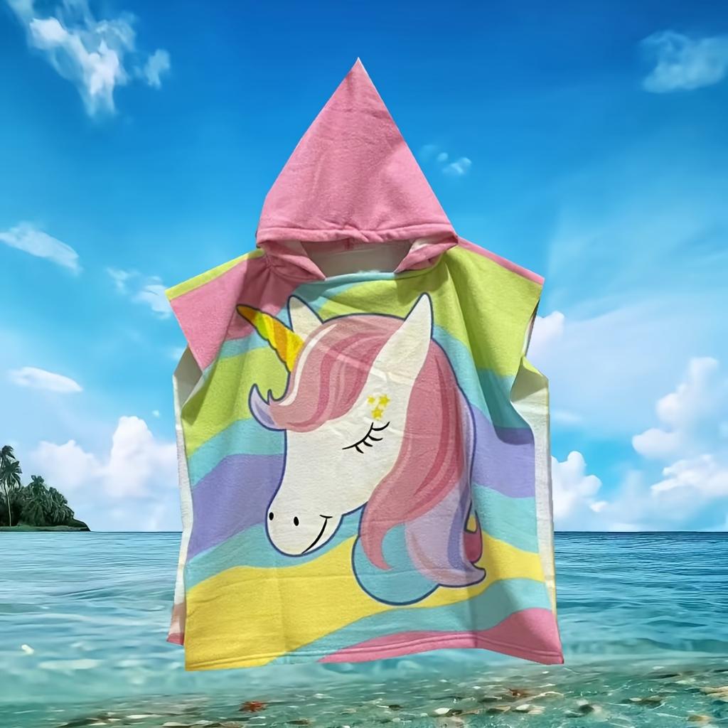 1 Pirate Shark Kids Hooded Bath Towel Single Sided 2D Print Soft Absorbent Microfiber Hooded Towel For Beach Pool Bath Time Gift