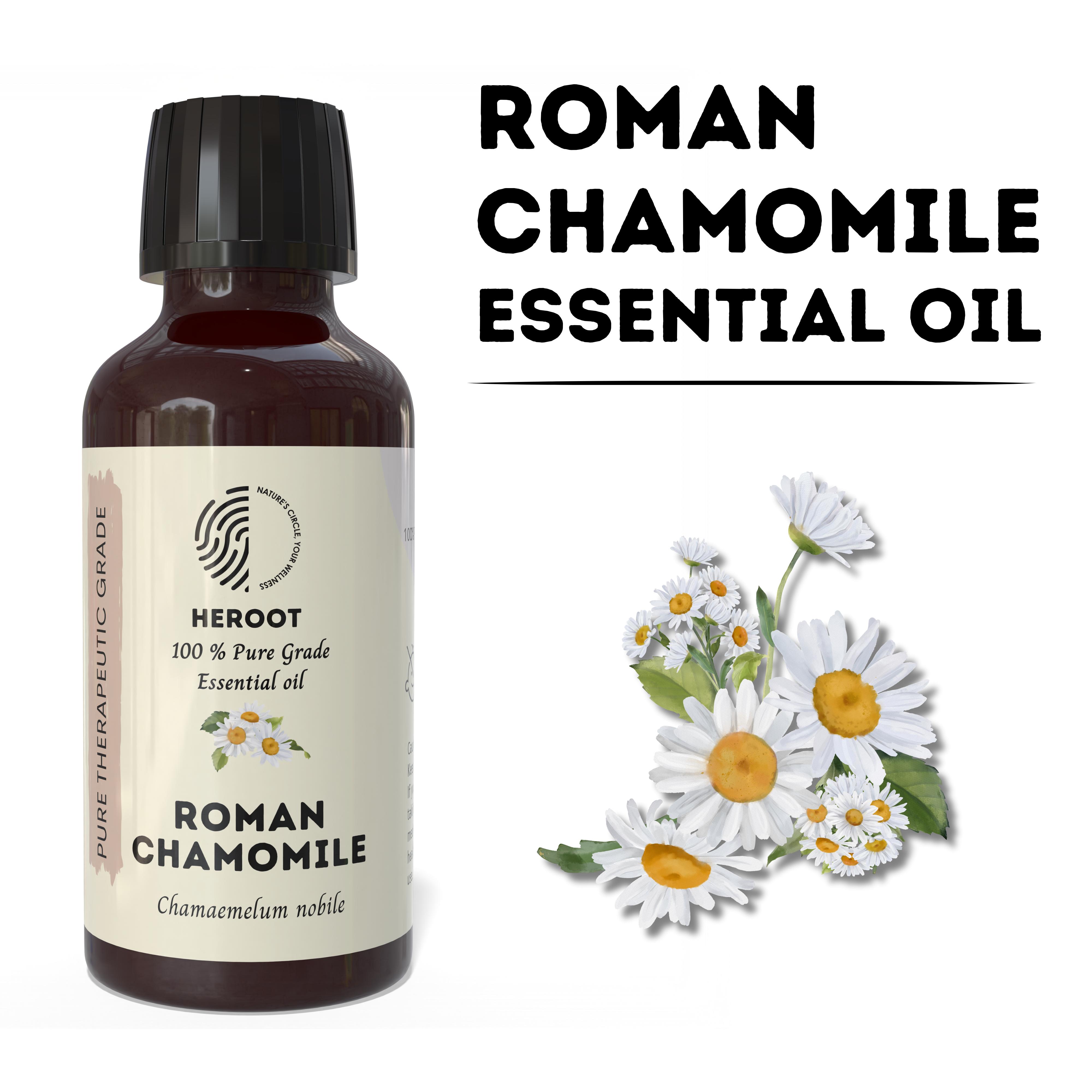Heroot Roman Chamomile Essential Oil | Pure Chamomile Oil | Aromatic Use Volume=10ml