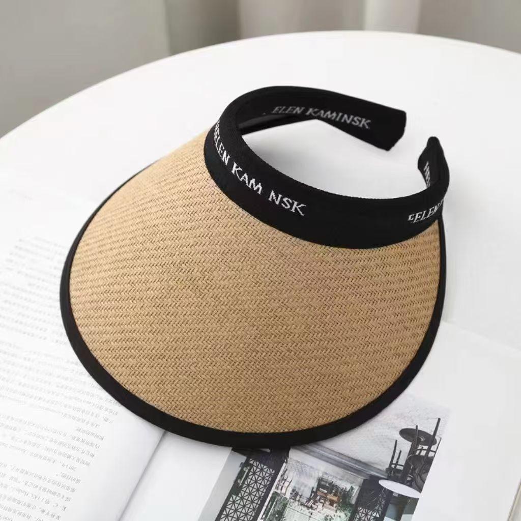 Letní kšiltovka pro ženy, široký okraj, ochrana proti slunci, UV štít, nový styl slaměný klobouk