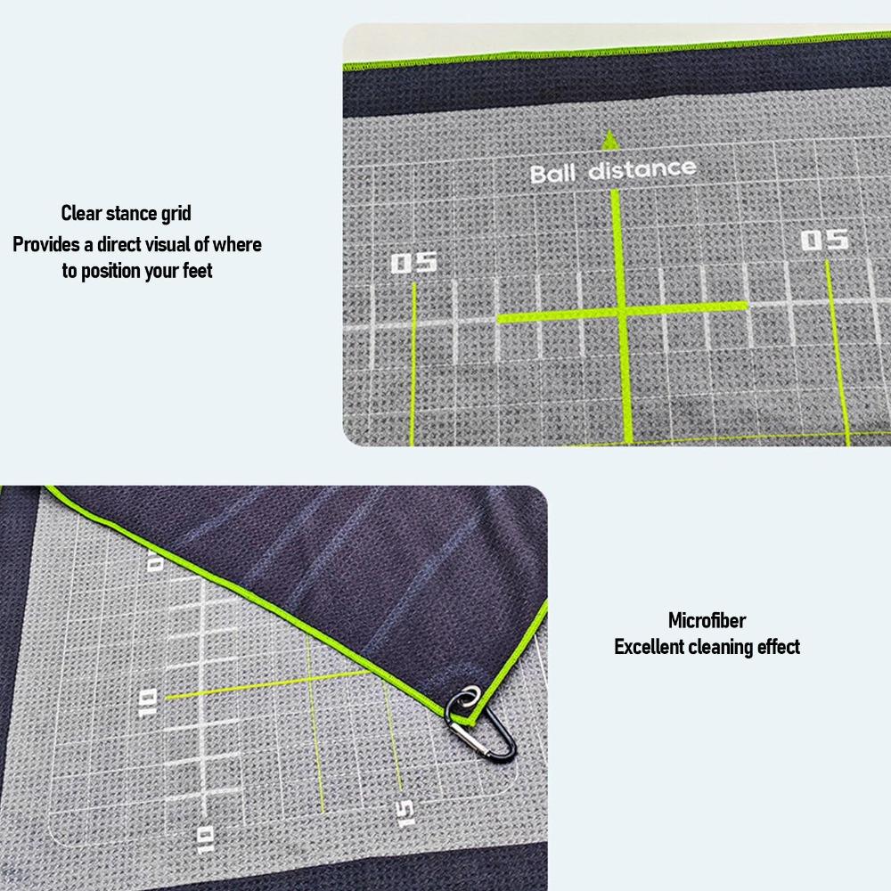 Foldable Putting Practice Mat Microfiber Golf Club Towel Golf Practice Aid Indoor Outdoor Practice
