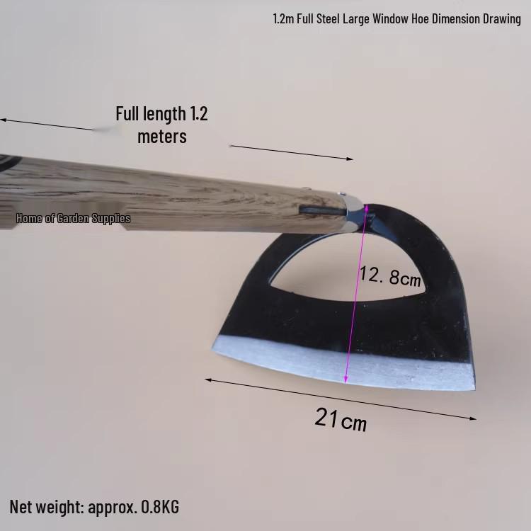 

Jiuzuo All-Steel Long-Handled Weeding Hoe, 1.5 Meter, Riveted Anti-Shedding Agricultural & Gardening Tool.