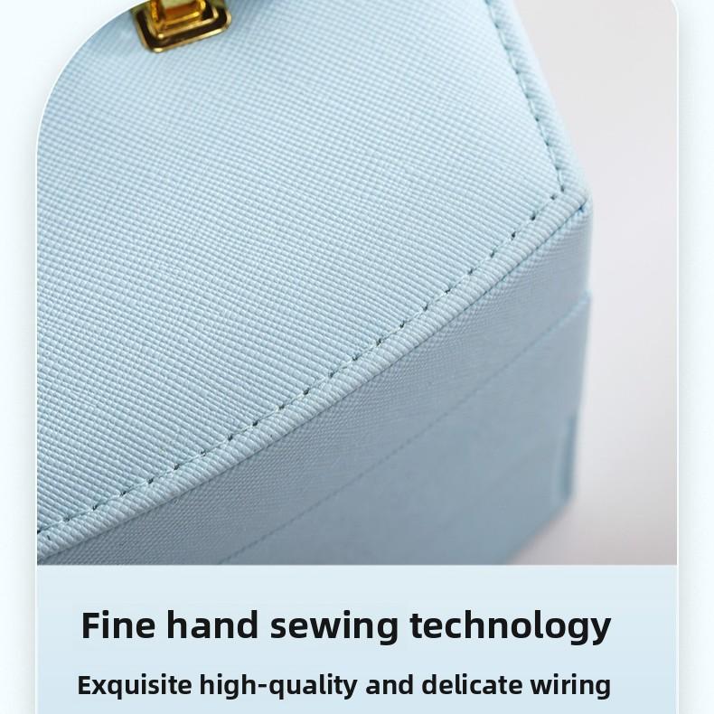 Jewelry Box Household Portable Jewelry Storage Box Large Capacity Necklace Children's Hair Accessories Flip Jewelry Storage Box Cross-border