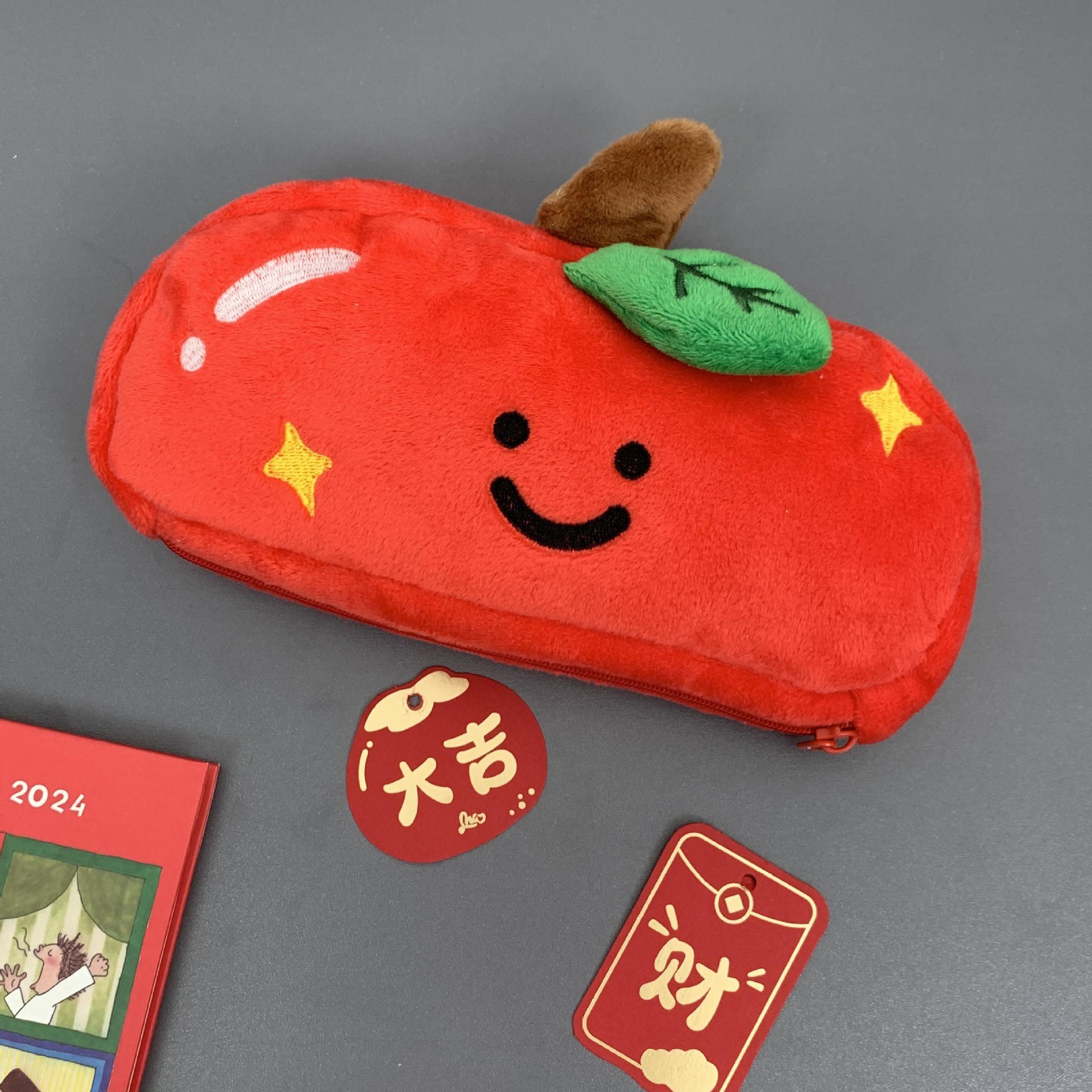 

Очаровательный двухсторонний плюшевый чехол для Apple Pencil - Вместительный органайзер для студенческих канцелярских принадлежностей