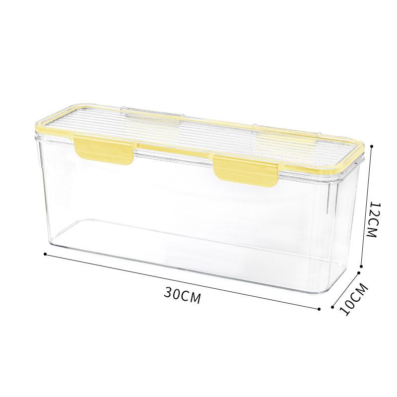 

Многофункциональный контейнер для хранения лапши пищевого класса, кухонный бытовой герметичный контейнер для зерна, прозрачный пластиковый контейнер для хранения большой вместимости Small: 30x10x8CM