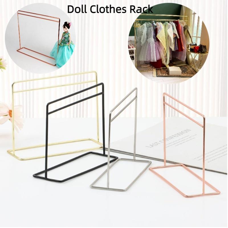 Einfacher Metallkleiderbügel für BJD-Puppen Stilvolles Mode-Spielzeug-Accessoire Kleine Größe Gold Schwarz Silber Roségold Weiß