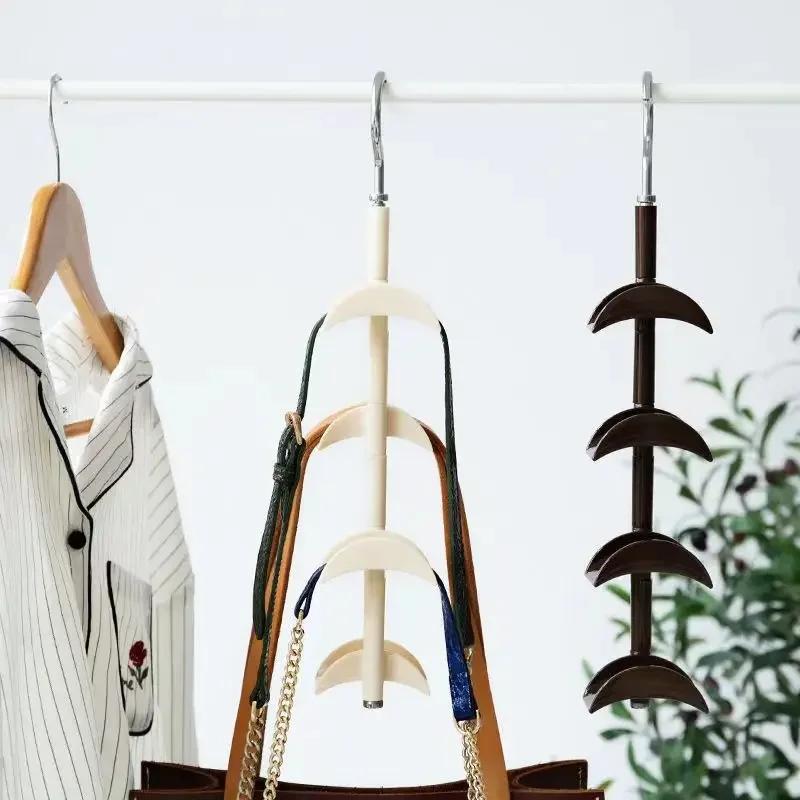 Purse Hanger for Closet - Rotating Handbag Hanging Hook Bag Storage Space Saver,Hanging Organizer for Scarf Handbag Belt