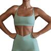 * CSB Nude Feel Yoga Bra Women's Sports Intimates Bubble Wrap Push-up Beauty Back Workout Bra Tops