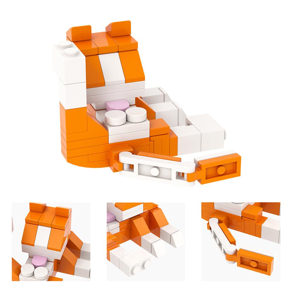 MOOXI Animal Series 62Pcs MOC Bricks Cat Figires DIY Building Blocks Kids Education Toys For Children Birthday Gift MOC3042-3045