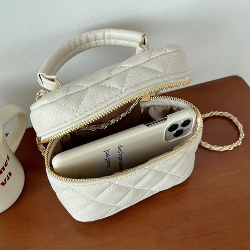 New Mini Quilted Chain Diamond Checkered Women's Crossbody Bag Fashion Mini Designer Handbag High Quality PU Women's Small Bag