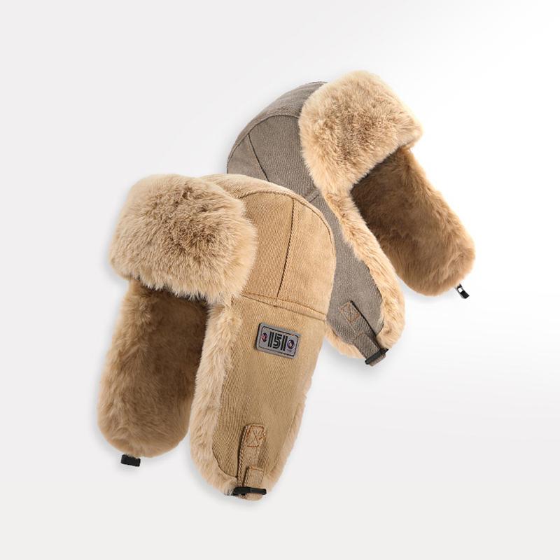 Newest Bomber Hat Men Women Thick Warm Russian Ushanka Fur Hat Fashion Male Female Winter Hat Black Grey Earflap Ski Russian Cap