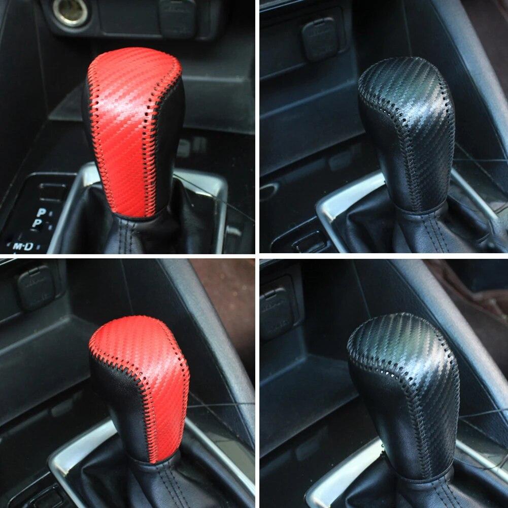 Auto Leder Schalthebelknauf Abdeckung für Mazda 3 Axela Atenza CX-5 CX3 CX-3 CX5 2015- AT Schaltkopf Manschetten Handbremsabdeckungen