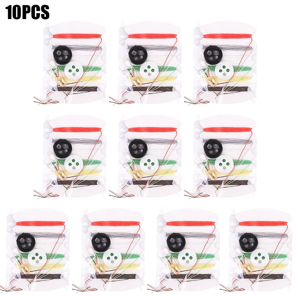 

Мини Портативный швейный набор Игла Нитка Кнопка Штифт Ножницы Напёрсток Комбинированный набор Инструмент для вязания Бытовые принадлежности для шитья своими руками