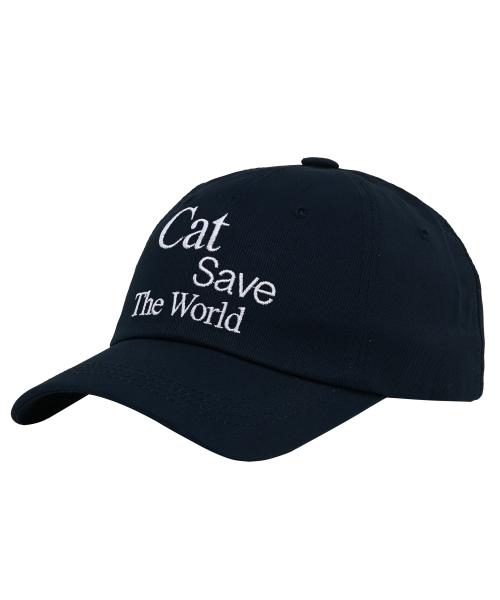 Kaesseibeudeowoldeu Slogan Lettering Ball Cap (Navy)