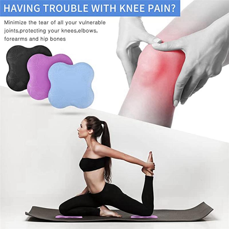 Classy-6 Pcs Yoga Pads Extra Thick Kneeling Pad Anti Slipping Knee Cushion Support Pad For Yoga Exercise Meditation Workout
