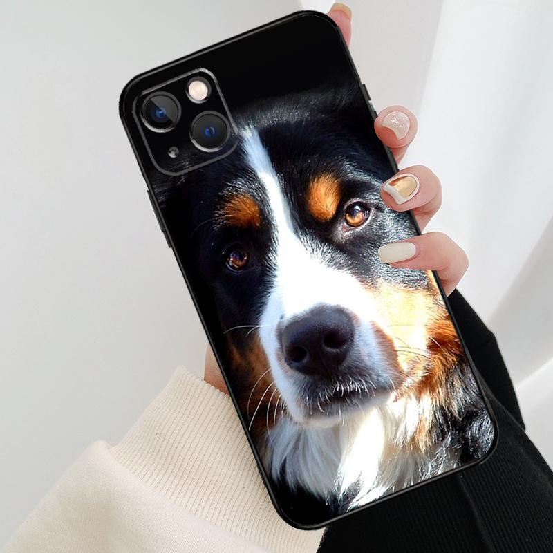 Funny Bernese Mountain Dog Phone Case For iPhone 17 Pro Max 16 15 14 11 12 13 Pro Max mini 15 16 Plus 16e 17 Air Cover