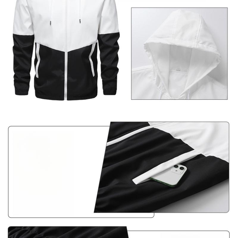 Spring New Men's Sports Suit Spring and Autumn Hooded Workwear Jacket Stylish Men's Casual Jacket