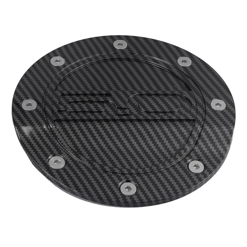 Trim Accessories Gas Cap Fuel Filler Door Cover For Car For Ford Mustang 2015- Gas Tank Cover Carbon Fiber
