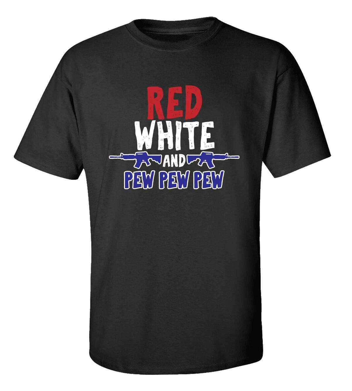 TSC Fourth of July Red White and Pew Pew Pew Unisex Short Sleeve T-Shirt XL