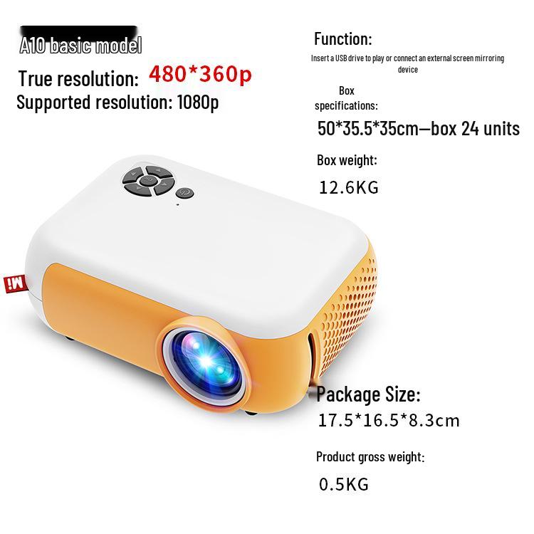 

Chuangjian A10 Мини Портативный Уличный Проектор, Совместимый с 1080p для Домашнего и Мобильного Использования EU Standard