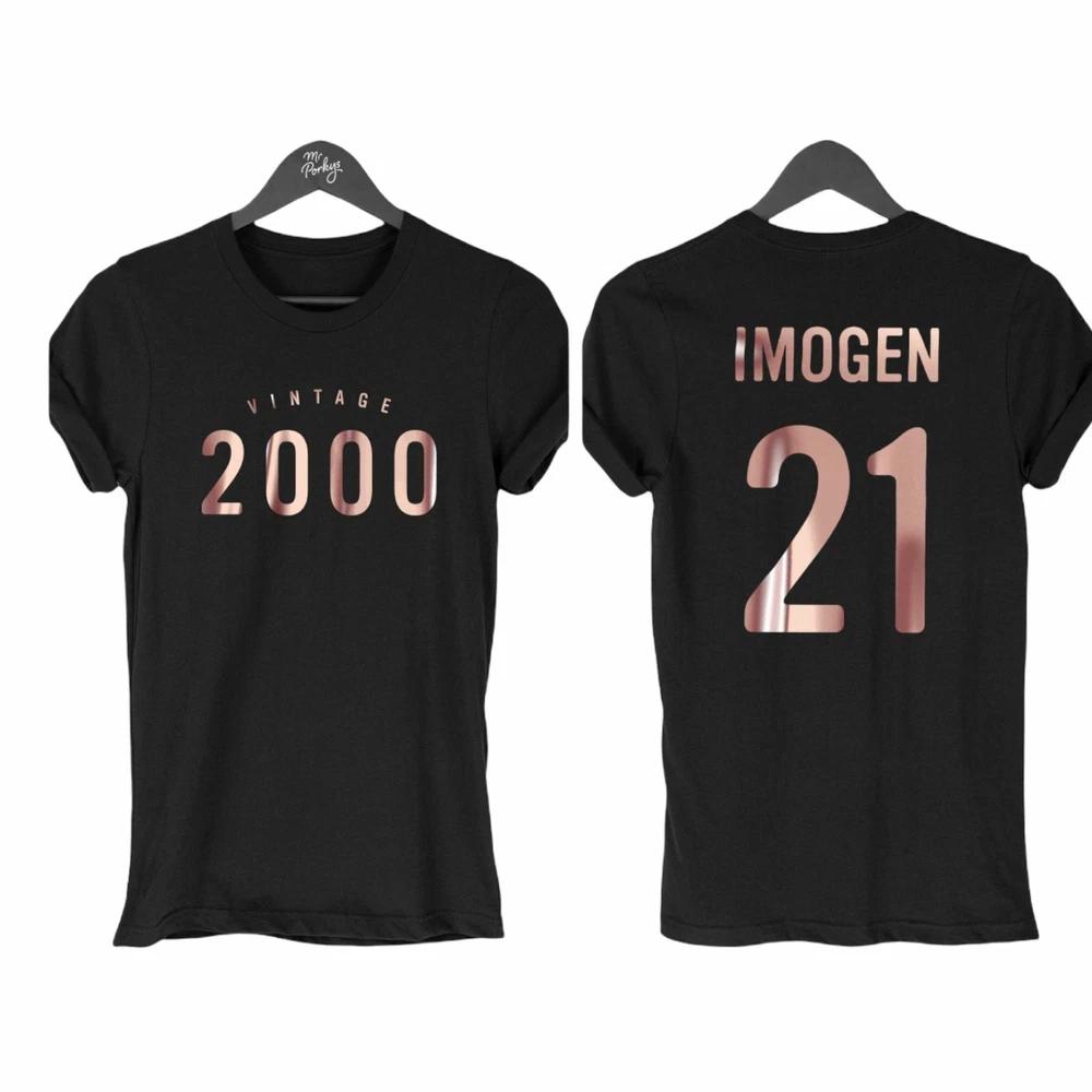 Personalized Unisexs T shirt For Birthday 21st T shirts Gift for Ladies Top Tee S