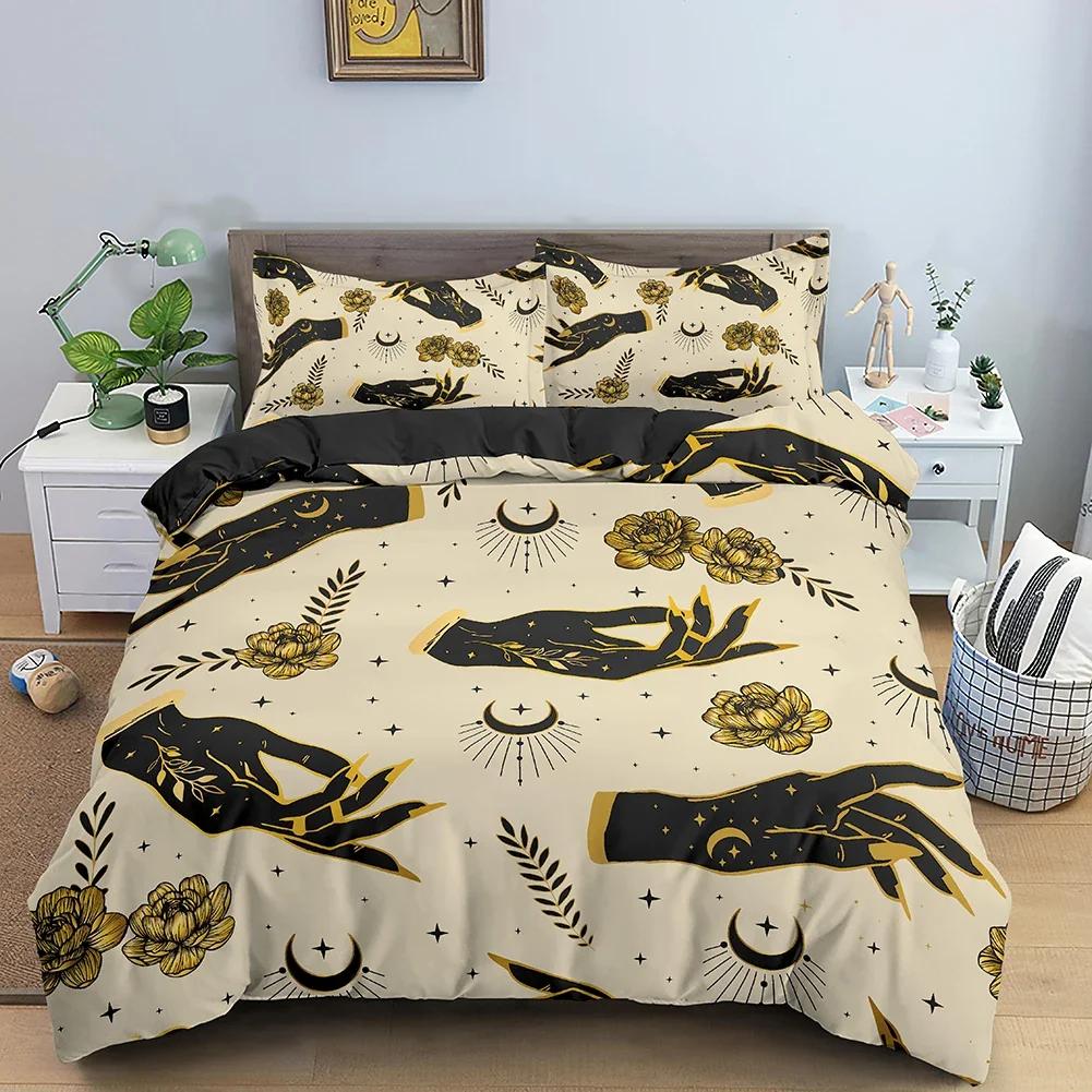 Cute Rabbit Print Comfortable Duvet Quilt Cover Pillowcase Bedding Set Children Bedroom Decoration Home Textile