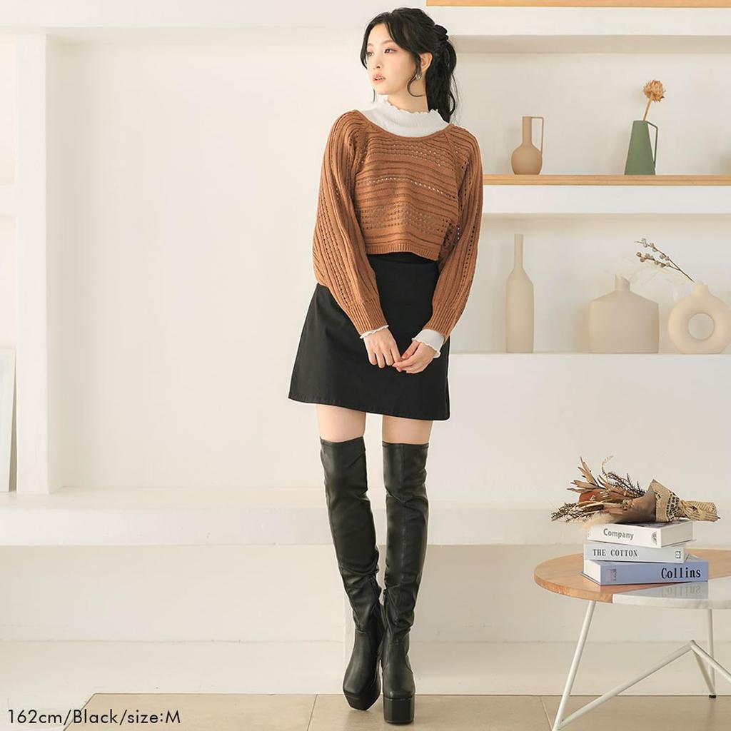 [Yumetembo] Super Stretch Mini Skirt, Black